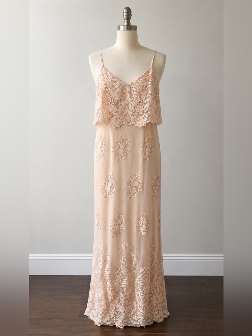 Adrianna Papell Lace Long Dress Formal Evening Dress